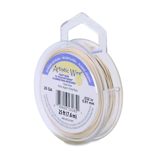 Artistic Wire&#xAE; 20 Gauge Silver Plated Tarnish Resistant Colored Copper Craft Wire, 25ft.